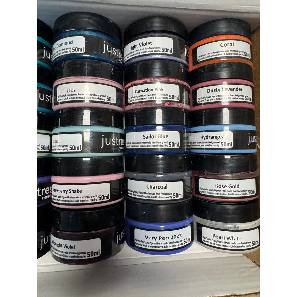 Just Resin Pigment Paste 50ml Epoxy Colorant Lot 36 Colors 6 Sealed